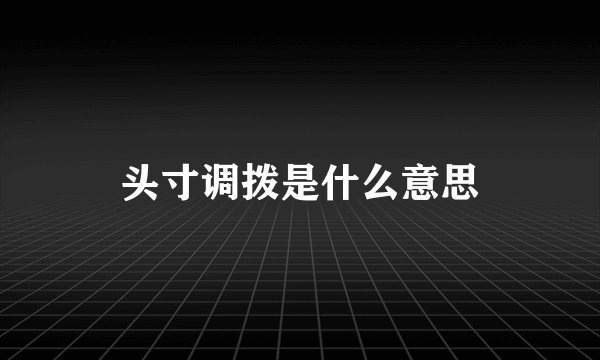头寸调拨是什么意思