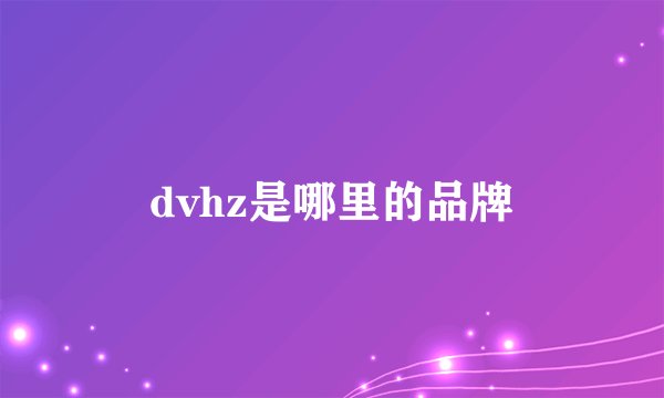 dvhz是哪里的品牌