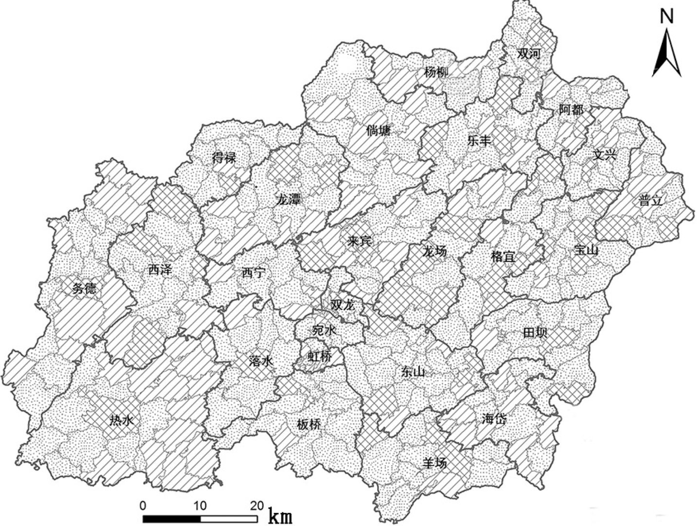 云南宣威市乡镇地图
