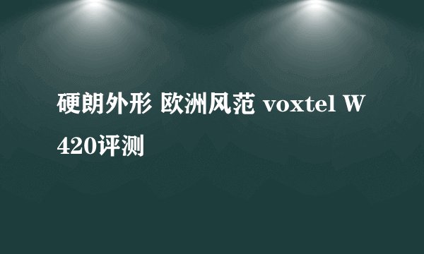 硬朗外形 欧洲风范 voxtel W420评测