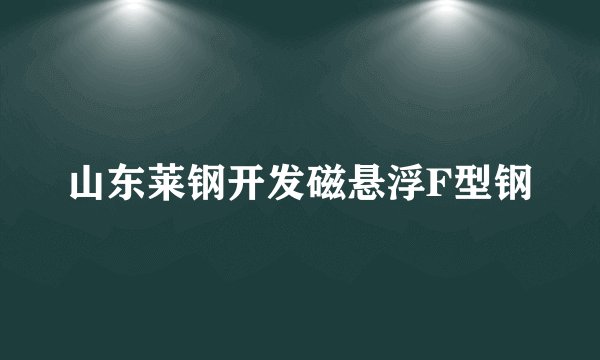 山东莱钢开发磁悬浮F型钢
