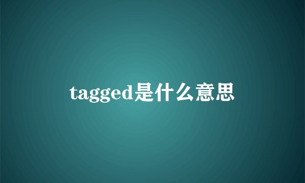 tagged是什么意思