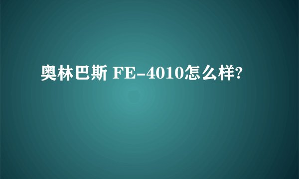 奥林巴斯 FE-4010怎么样?