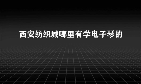 西安纺织城哪里有学电子琴的