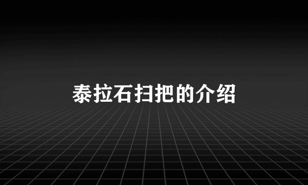 泰拉石扫把的介绍