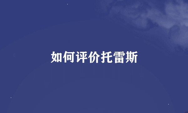 如何评价托雷斯