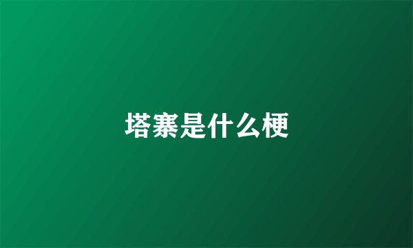 塔寨是什么梗