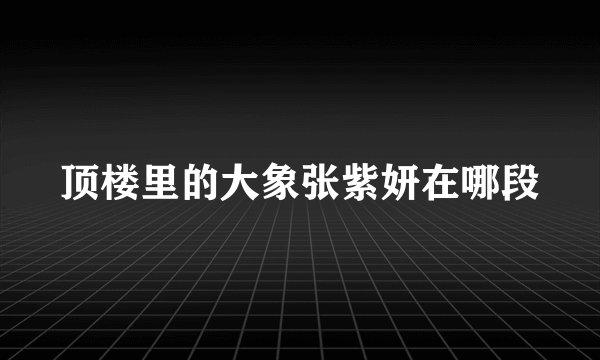 顶楼里的大象张紫妍在哪段