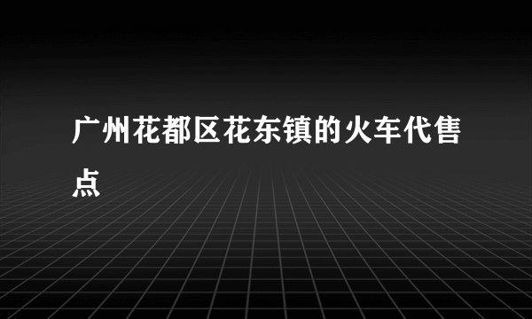 广州花都区花东镇的火车代售点