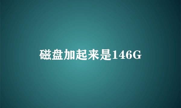磁盘加起来是146G