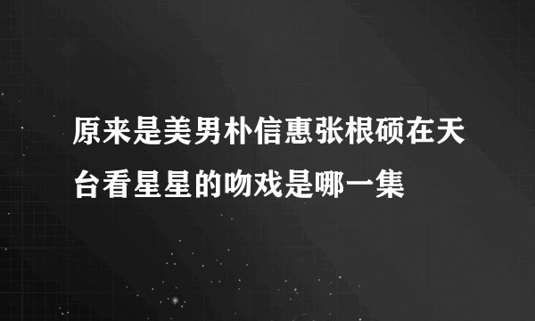 原来是美男朴信惠张根硕在天台看星星的吻戏是哪一集