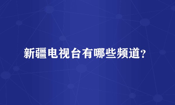 新疆电视台有哪些频道？