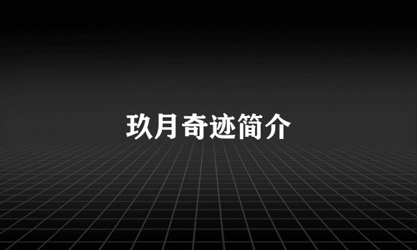 玖月奇迹简介