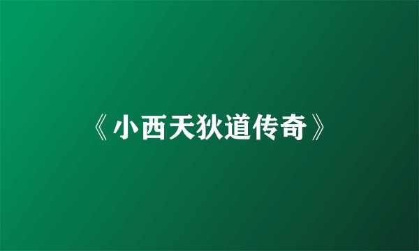 《小西天狄道传奇》