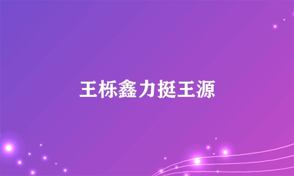 王栎鑫力挺王源