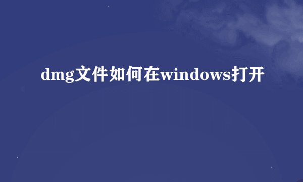 dmg文件如何在windows打开