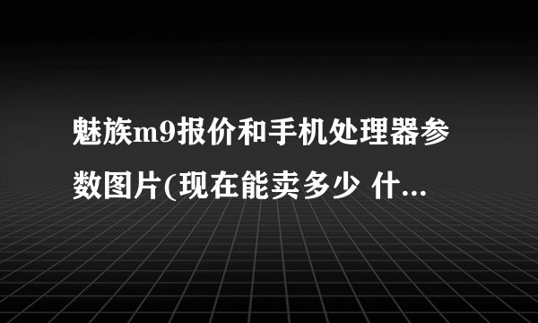 魅族m9报价和手机处理器参数图片(现在能卖多少 什么时候发布)