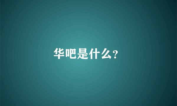 华吧是什么？