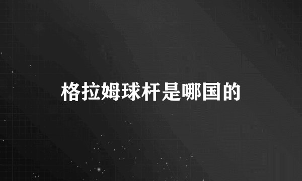 格拉姆球杆是哪国的