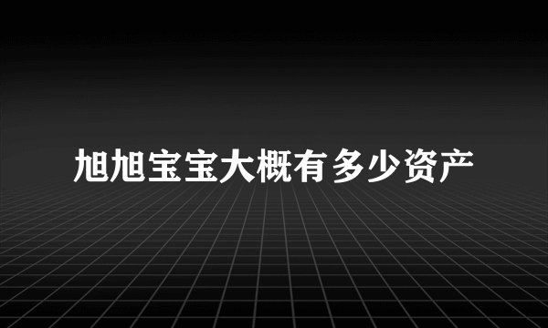 旭旭宝宝大概有多少资产