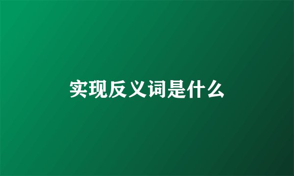 实现反义词是什么