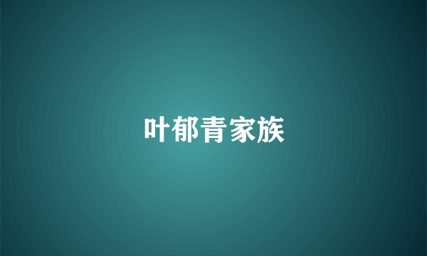 叶郁青家族