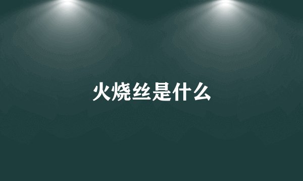 火烧丝是什么