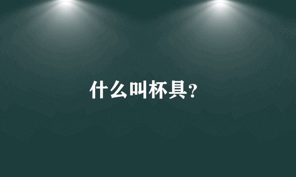 什么叫杯具？