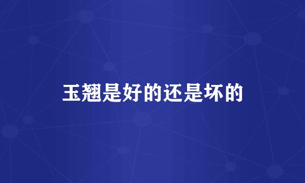玉翘是好的还是坏的