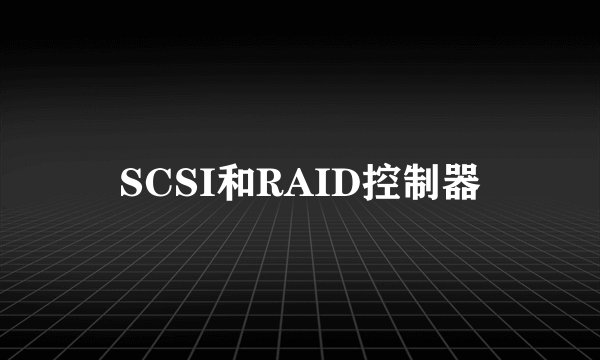 SCSI和RAID控制器