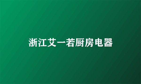 浙江艾一若厨房电器