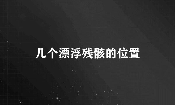 几个漂浮残骸的位置