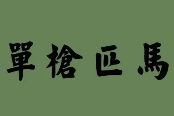 单枪匹马的意思解释