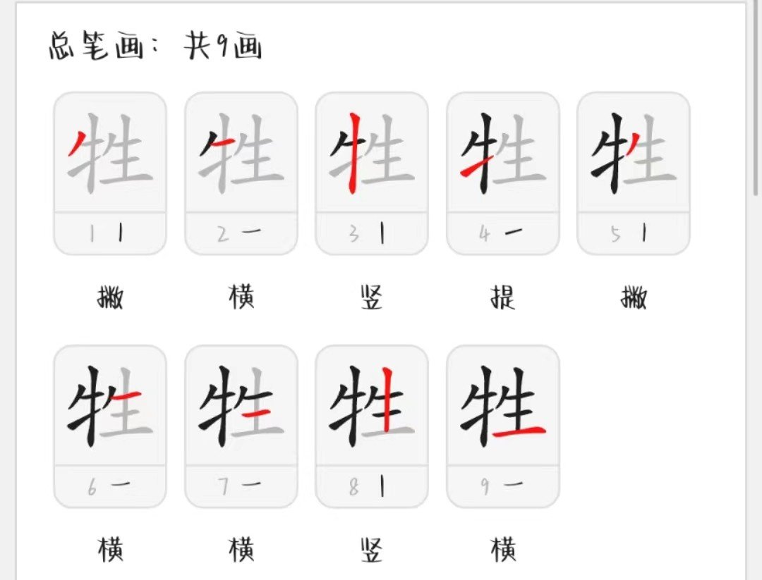 牺的拼音