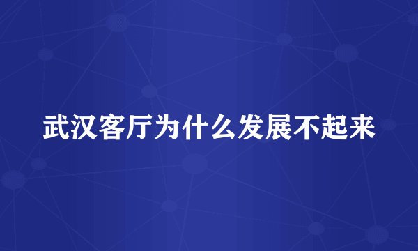武汉客厅为什么发展不起来