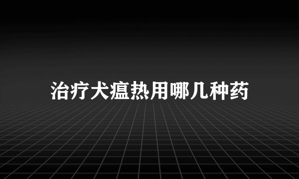 治疗犬瘟热用哪几种药