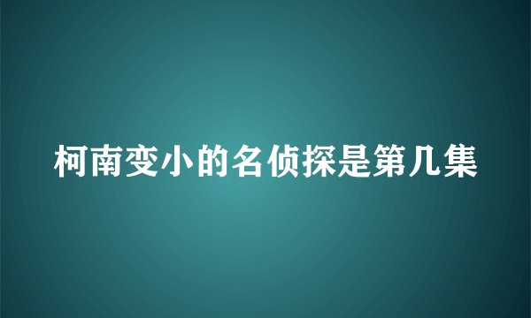 柯南变小的名侦探是第几集