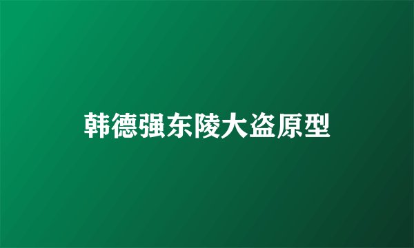 韩德强东陵大盗原型
