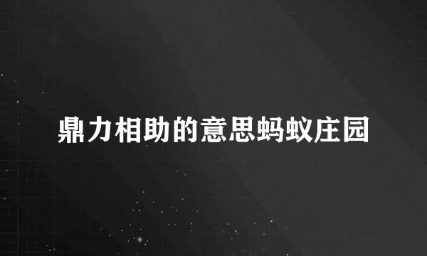 鼎力相助的意思蚂蚁庄园