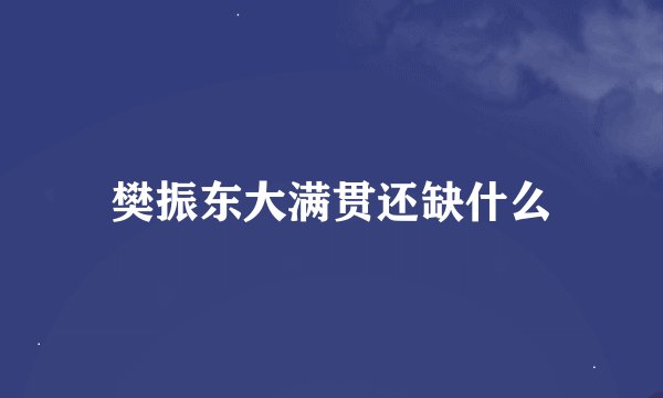 樊振东大满贯还缺什么