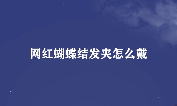 网红蝴蝶结发夹怎么戴