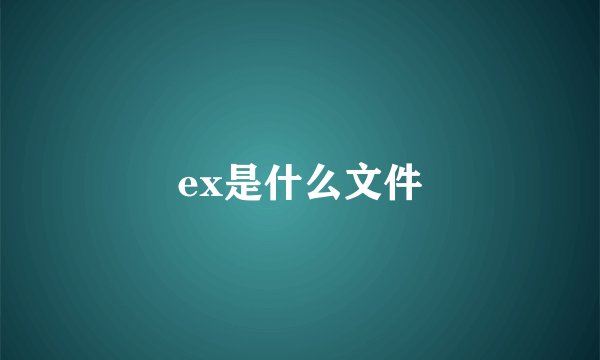 ex是什么文件