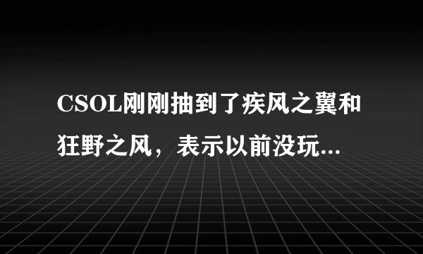 CSOL刚刚抽到了疾风之翼和狂野之风，表示以前没玩过，哪位大神介绍下这两把？