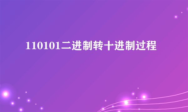110101二进制转十进制过程