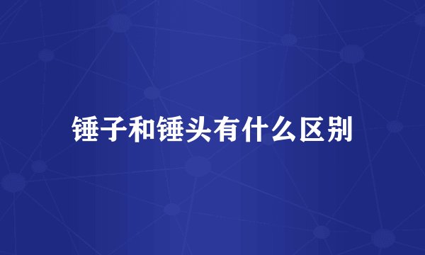 锤子和锤头有什么区别
