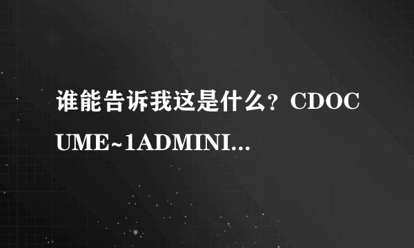谁能告诉我这是什么？CDOCUME~1ADMINI~1LOCALS~1TempWER462a.dir00Mini052407-04.dmp