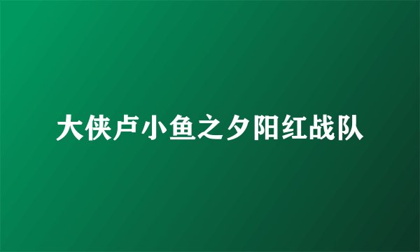 大侠卢小鱼之夕阳红战队