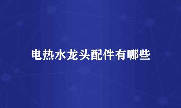 电热水龙头配件有哪些