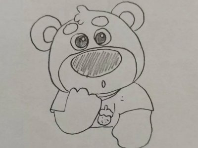 如何画草莓熊