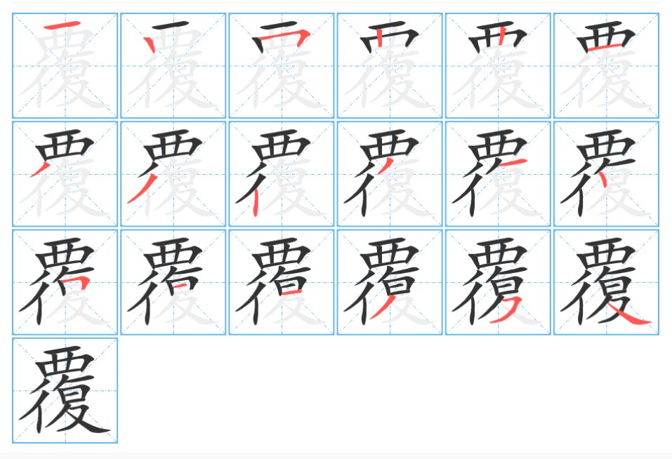 覆字组词